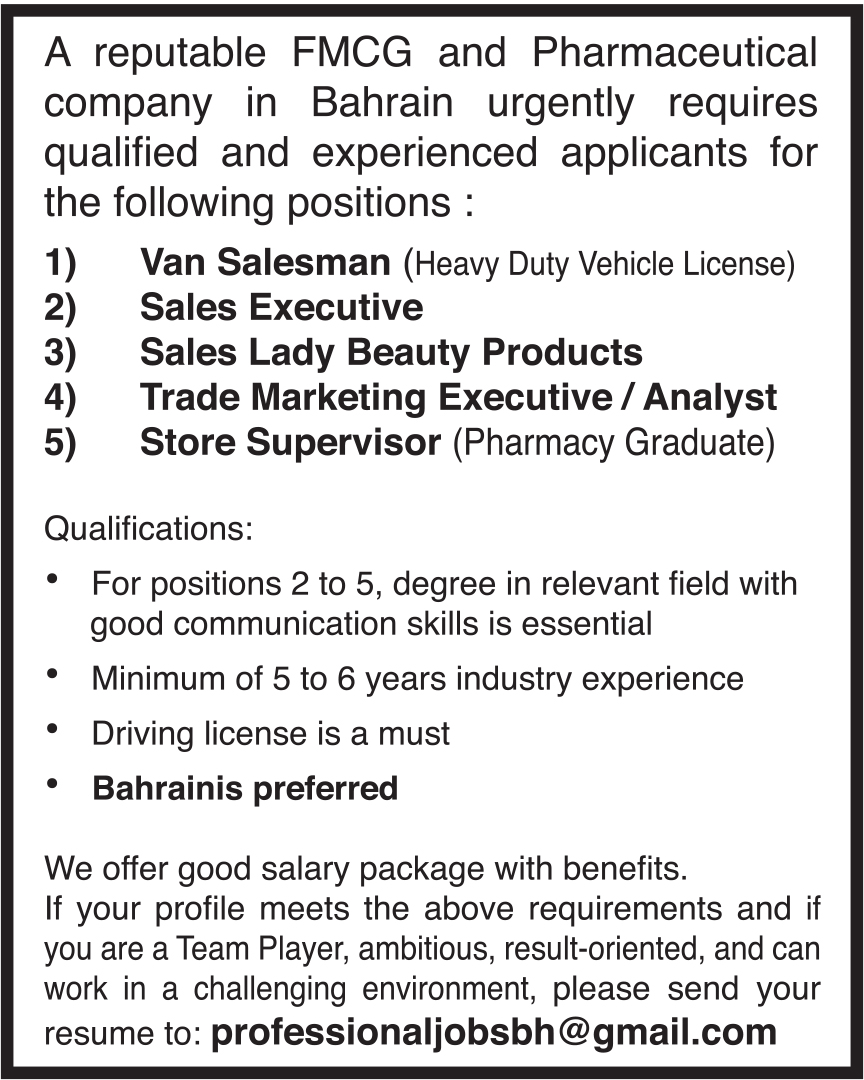 Van salesman job responsibilities